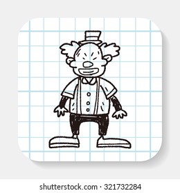 clown doodle drawing