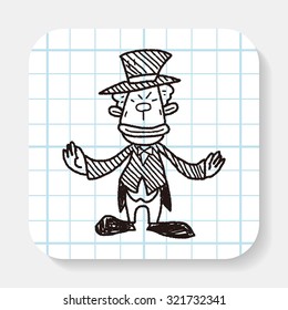 clown doodle drawing
