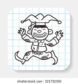 clown doodle drawing