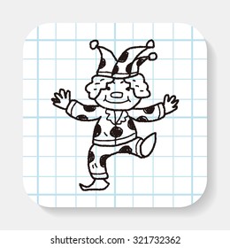 clown doodle drawing