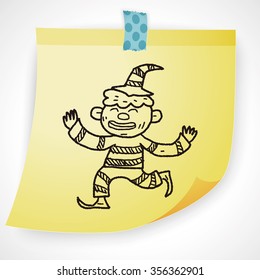clown doodle drawing