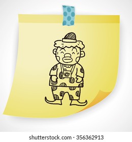 clown doodle drawing