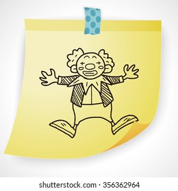 clown doodle drawing