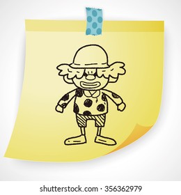 clown doodle drawing