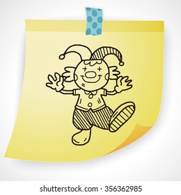 clown doodle drawing