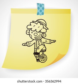 clown doodle drawing