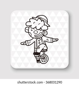 clown doodle drawing