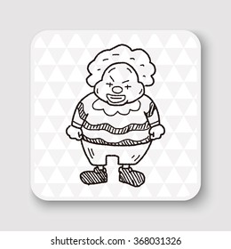 clown doodle drawing