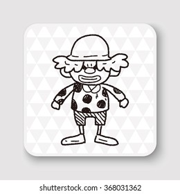 clown doodle drawing