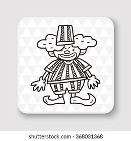 clown doodle drawing