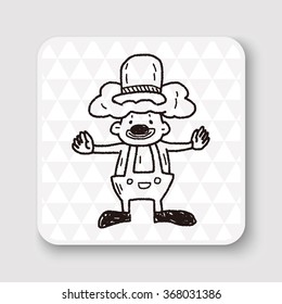 clown doodle drawing