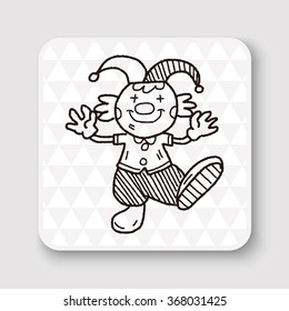 clown doodle drawing