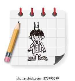 clown doodle drawing