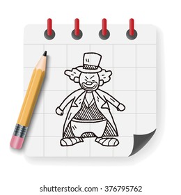 clown doodle drawing