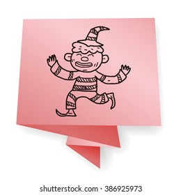 clown doodle drawing