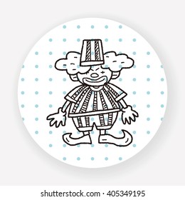 clown doodle drawing