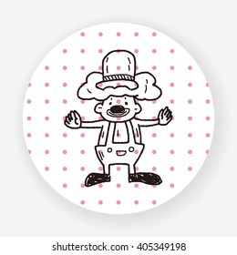 clown doodle drawing