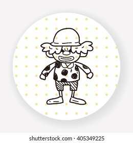 clown doodle drawing