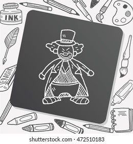 clown doodle drawing