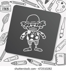 clown doodle drawing