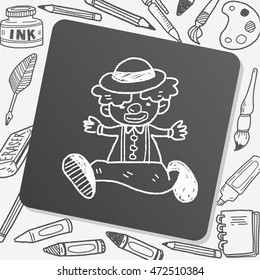 clown doodle drawing