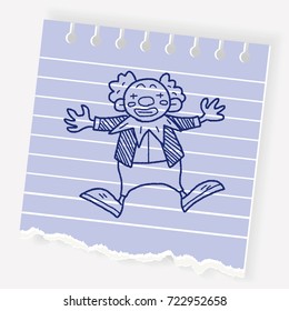 clown doodle drawing
