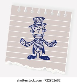 clown doodle drawing