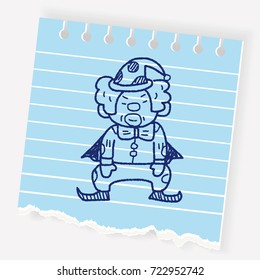 clown doodle drawing