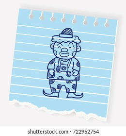 clown doodle drawing
