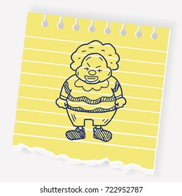 clown doodle drawing