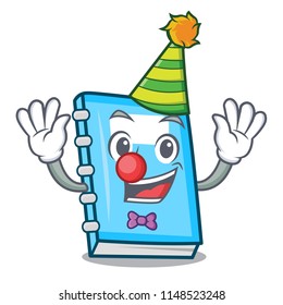 Clown education mascot cartoon style
