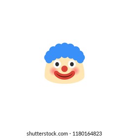Clown emoji vector flat illustration
