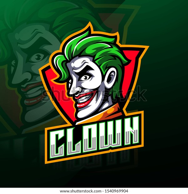 Clown Esport Mascot Logo Design Stock Vector (Royalty Free) 1540969904 ...
