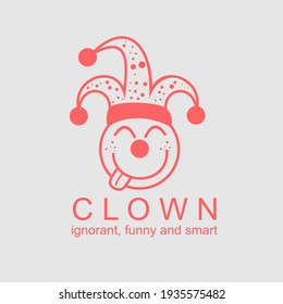 Clown Expression Logo Design Vector