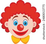 Clown face circuc icon isolated on white background. Circus sign vector illustration design