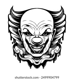 clown face design for you to apply in all media