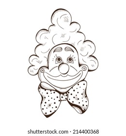 Clown face. Eps 10 vector illustration