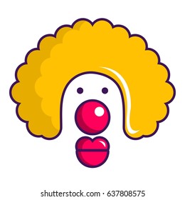 Clown face icon. Cartoon illustration of clown face vector icon for web