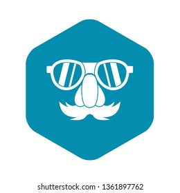 Clown face icon in simple style isolated on white background. Jest symbol