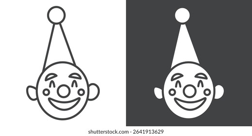 clown face icon symbol illustration logo