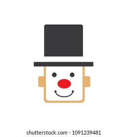 clown face icon vector