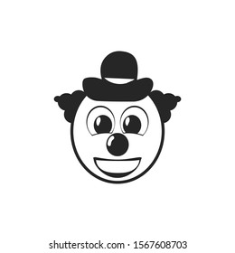 Clown face icon. Clown vector illustration