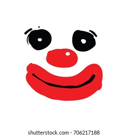 Clown Face Illustration