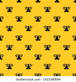 Clown face pattern seamless vector repeat geometric yellow for any design