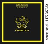 clown face sketch vector icon