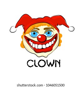 clown face. Vector