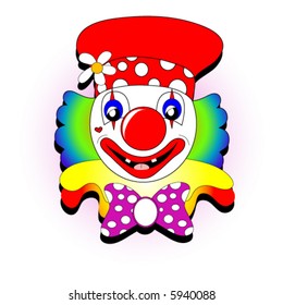 Clown face vector.