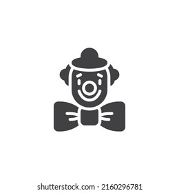 Clown face vector icon. filled flat sign for mobile concept and web design. Clown glyph icon. Symbol, logo illustration. Vector graphics