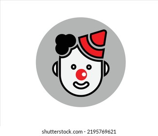 Clown face vector icon. filled flat sign for mobile concept and web design. Circus actor simple solid icon. Symbol, logo illustration. Pixel perfect vector graphics