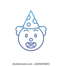Clown Face Vector icon stock illustration